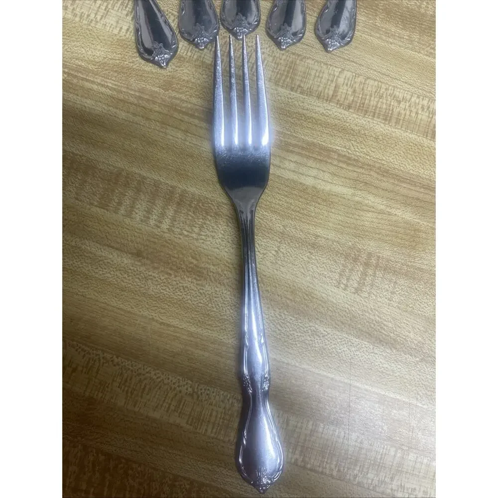 6 Piece International Silver VICTORIAN CHARM Stainless USA Flatware Set